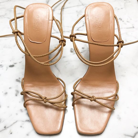 SOLD Gucci By Tom Ford Strappy Bamboo Heel Sandals - Picture 2 of 6